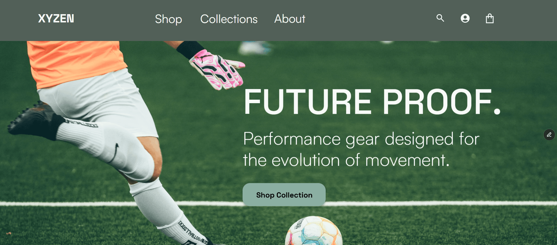 Preview of Xyzen Premium Sportwear Website